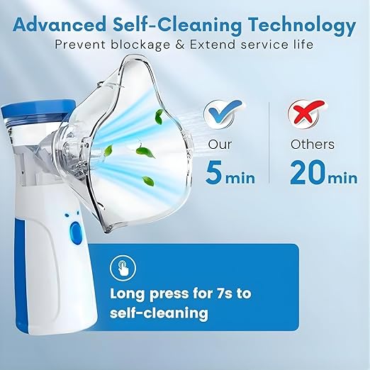 Mini Nebulizer Machine – Fast Mist, One-Button Use, Travel Friendly